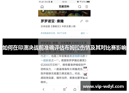 如何在印澳决战前准确评估布姆拉伤情及其对比赛影响 如何在印澳决战前准确评估布姆拉伤情及其对比赛影响