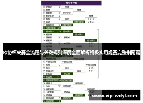 欧协杯决赛全流程与关键规则深度全面解析终极实用观赛完整指南篇